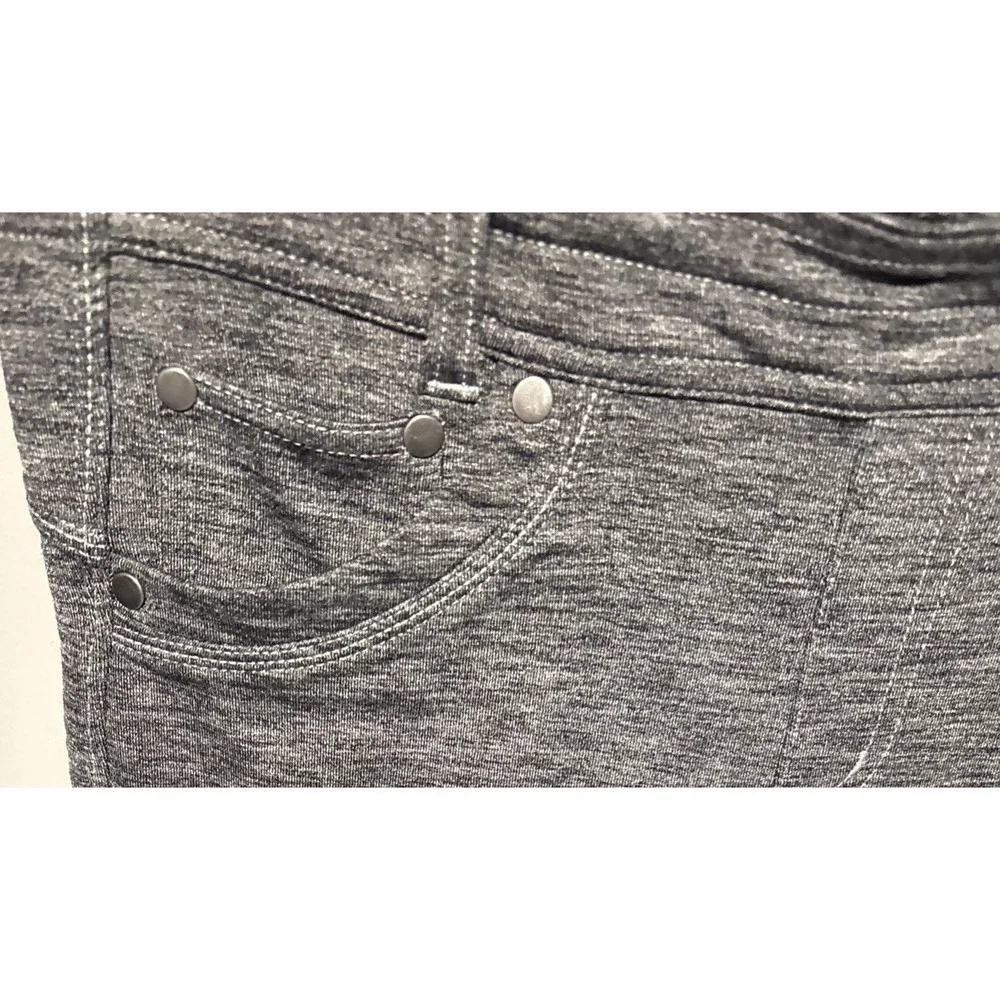 Kuhl Mova Grey Skinny  Leggings Gray Space Dye 5 Pockets Women's Size 8 Short